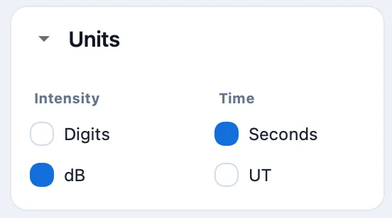 The Units panel.